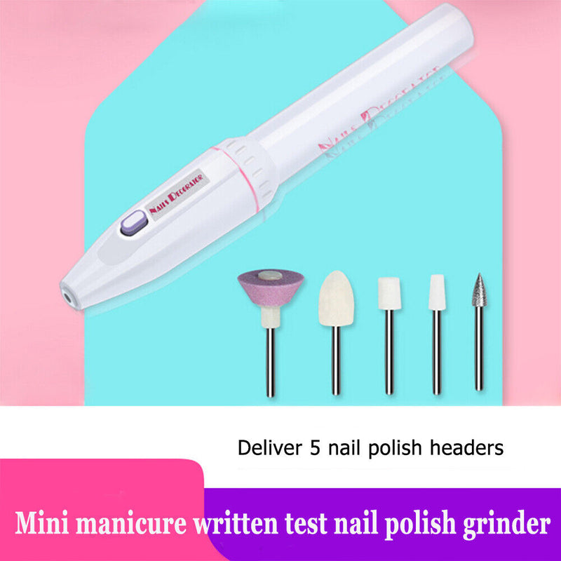 Pro Electric Mini Nail Drill Grinder Machine Buffer File Polisher Set Nail Art