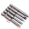 5pcs 50mm U4-U8 S2 Alloy Steel Magnetic U Shaped Electric Screwdriver Bits