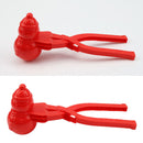 Snowball Maker Tool Snowman Shape DIY Snow Ball Tongs with Handle (Red) Newly