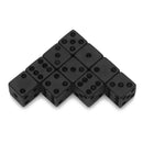 Gaming Drinking Dice Black Dice Dices Set Non-printed Points Game Accessory