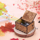 #A Carved Wooden Musical Box Hand Cranked Manual Kid Child Birthday Gift Home De