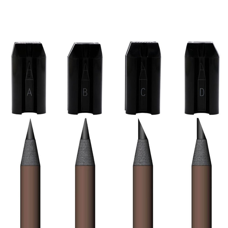 Eyebrow Pencil Shaper 4-in-1 Plastic Duckbill-Shape Eye Makeup Shaping Tool
