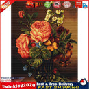 Full Embroidery Fresh Flower Printed Cross Stitch 11CT Cotton Kit (2) Newly