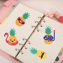 10pcs DIY Round Diamond Painting Kid Pineapple Cartoon Stickers Manual Tool