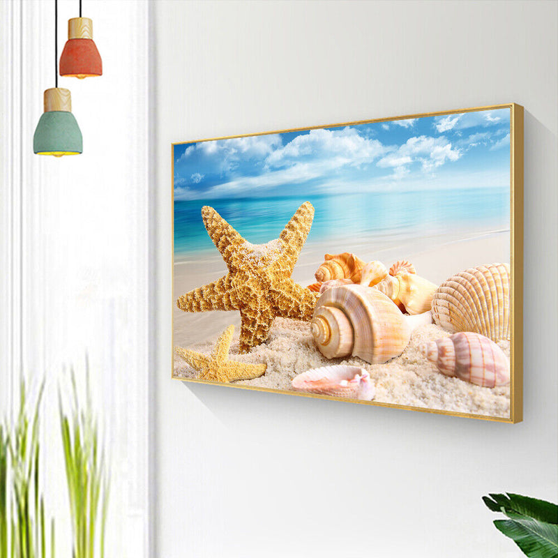 Digital Paint Starfish Pattern Painted By Numbers On Canvas Wall M033