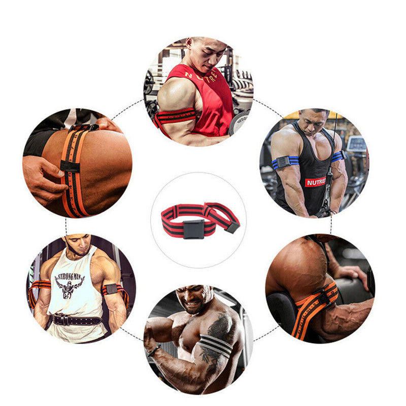 2pcs Blood Flow Restriction Bands Training Belts Leg Wraps Muscle Yoga Equipment