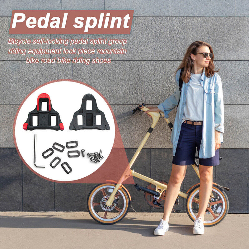 Road Bike Cleat Set Non Slip Road Bicycle Cycling Cleats for Self-Locking Pedals