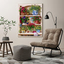 Painting By Numbers Kit DIY Flower Rack Hand Painted Canvas Oil Art Picture