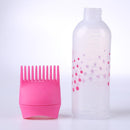 50oz Empty Hair Dye Applicator Brush Bottle Color Dispensing Comb (Pink) Newly