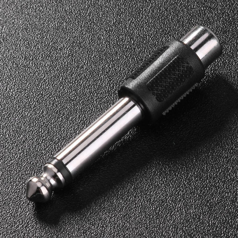 2pcs 6.5mm to RCA Male to Female Jack Plug Audio Video Converters Adapters Newly