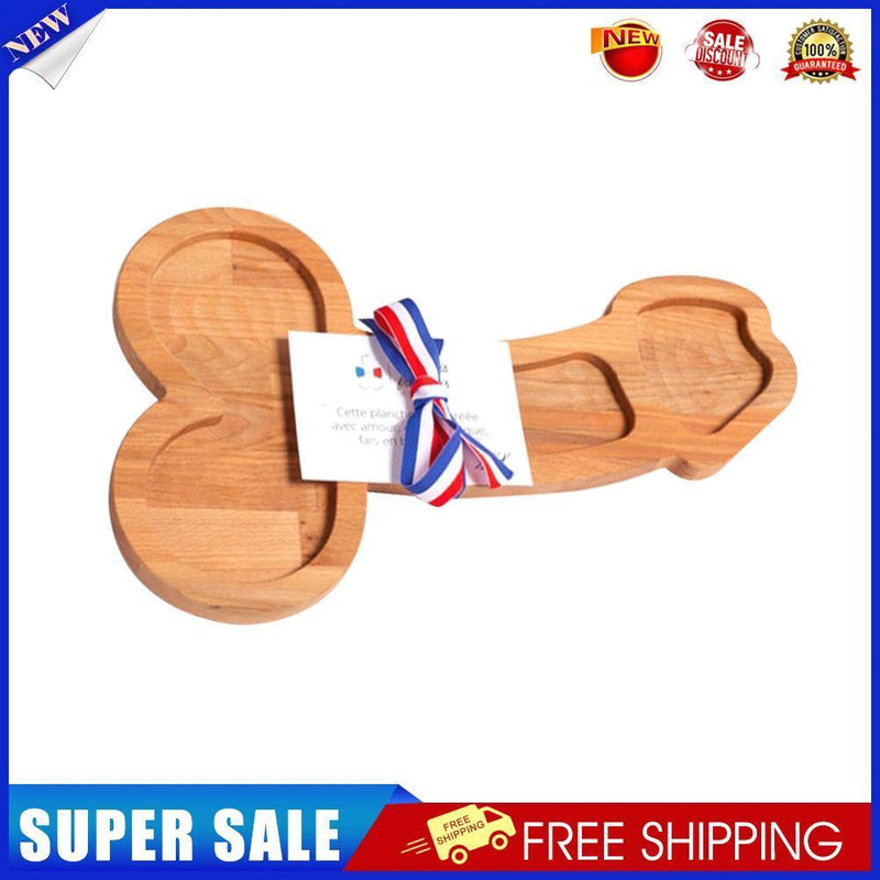Wooden Serving Tray Special Shaped Ornament Appetizer Snack Dish Plate (L)