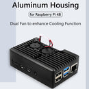 Aluminum Alloy Case Heat Dissipation Cooling Enclosure for Raspberry Pi 4B