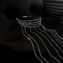 Chain Hairpin Braided Hair Diamond Flashing Headdress Women Girl Tassel Hairban`