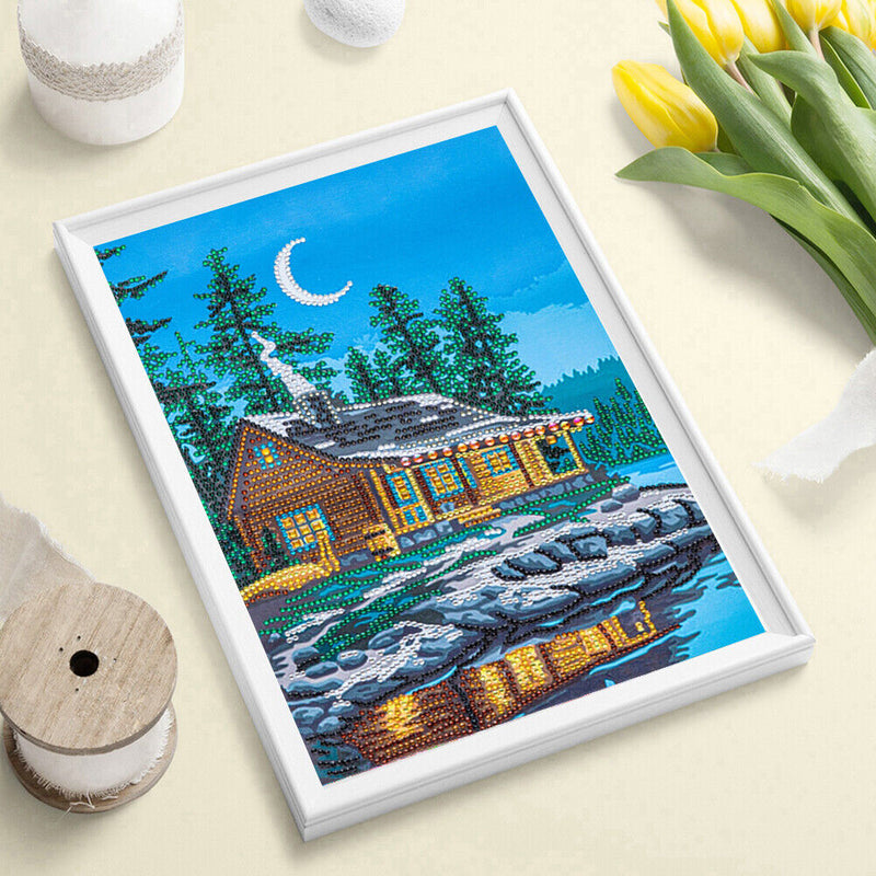 Lake House Part Drill Special-Shaped Diamond Painting DIY Mosaic Art Kit Newly
