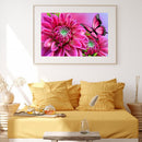 5D flower and butterfly series round diamond painting