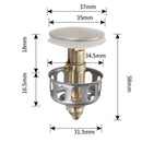Sink Drain Plug Wash Basin Bounce Drain Filter With Anti-clogging Basket