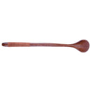 Long Handle Wooden Spoon Dessert Coffee Stirring Spoon(Brown)(Khaki thread)