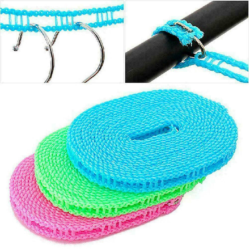 Nylon Hanging Rope Drying Rope Clothes Hangers 5M Retractable Line Clothes Q0W0