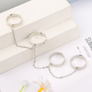 2Pcs Women Adjustable Multi-Layer Open Hip Pop Jewelry Finger Rings Punk