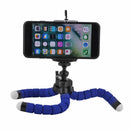 Flexible Octopus Phone Tripod Bracket Monopod with Phone Clip (Blue)