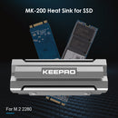 MK-200 M.2 2280 NVMe Cooling Heat Sink SSD Heat Dissipation Pad (Grey)