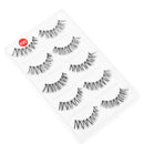 5 Pairs Lot Soft Durable Makeup Eye Lash Extension Cross Black False Eyelash