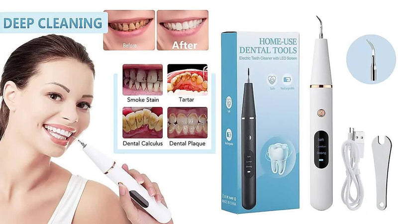Electric Teeth Cleaning Professional Dental Calculus Plaque Remover Tools Kit~