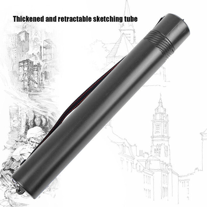Flexible Plastic Telescopic Document Painting Drawing Art Paper Storage Tube Box