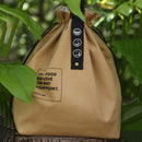 Canvas Insulation Bag Industrial Style Drawstring Lunch Box Pouch (Yellow) Newly