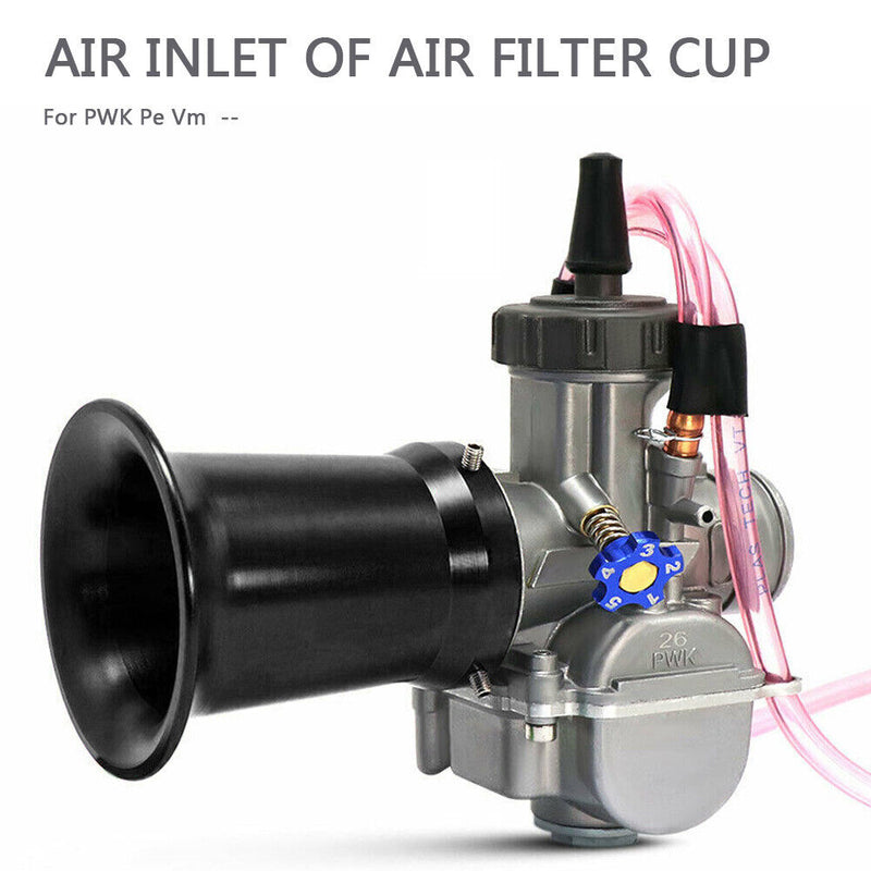 50mm Aluminum Alloy Velocity Stack for PWK 21/24/26/28/30mm Carb (Black) Newly