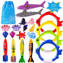 20pcs Swimming Pool Kids Throwing Toys Funny Underwater Diving Water Toys