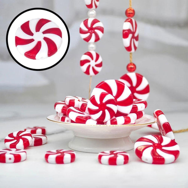 Christmas DIY Red & White Candy Hanging Pendant Ornaments Xmas NICE Decor T6I9