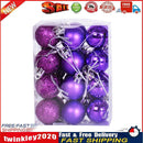 24pcs/box Christmas Balls 3cm Hanging Shopping Mall Ceiling Ornament (E) Newly