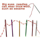 9x Large Eyes Bent Needles Threader Set For Sewing Craft DIY Threading L0X3