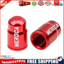 2pcs Bicycle Valve Stem Caps Aluminum for MTB Road Bike (American Red)