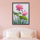 Rhinestone DIY Art Diamond Painting Full Round Drill 5D Dragonfly Lotus Kit