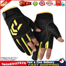 3-Finger Cut Unisex Arrow Fishing Gloves Non-Slip Angling Gloves (Yellow) Newly