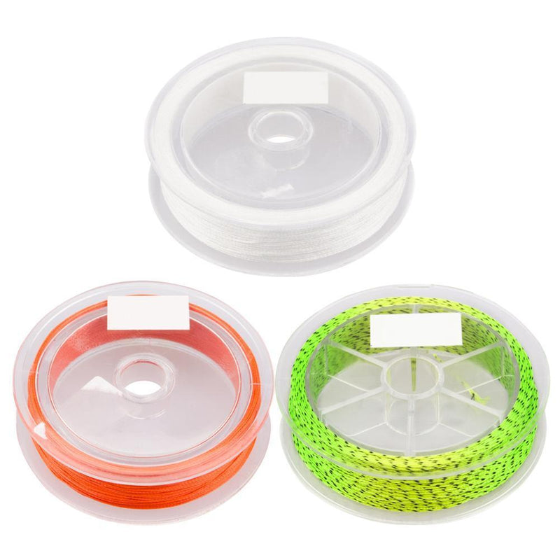 50m 30LB Fly Fishing Backing Line 8 Strands Wire Fishing Tackle (Orange)