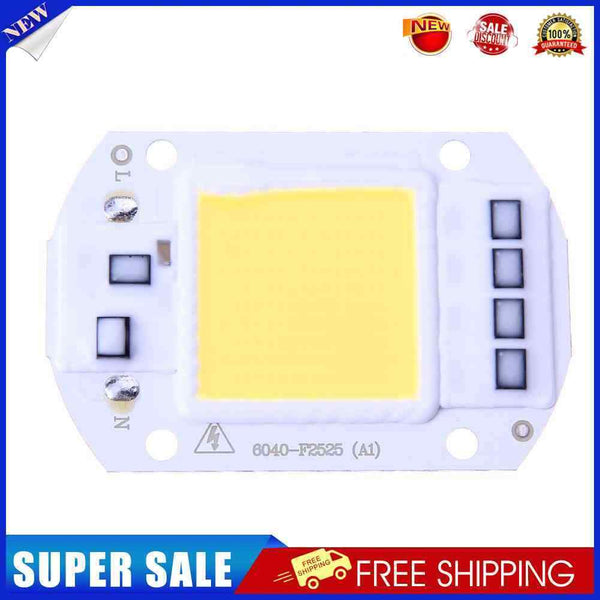 10pcs 50W LEDs Floodlights COB Chip 220V Input Integrated IC (White)