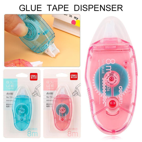 Double Sided Adhesive Office Supplies Dots Stick Roller Glue Tape Dispenser