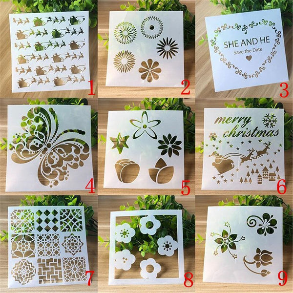 DIY Craft Layering Stencils Merry Christmas Scrapbooking Embossing Template