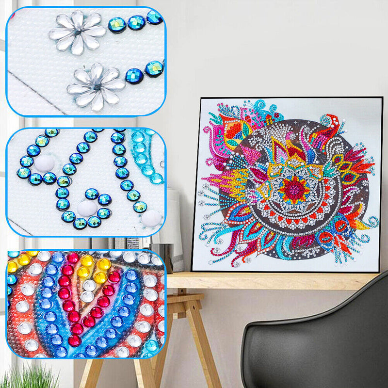 5D Mandala Flower Part Special Shaped Drill Diamond Painting DIY Mosaic Picture