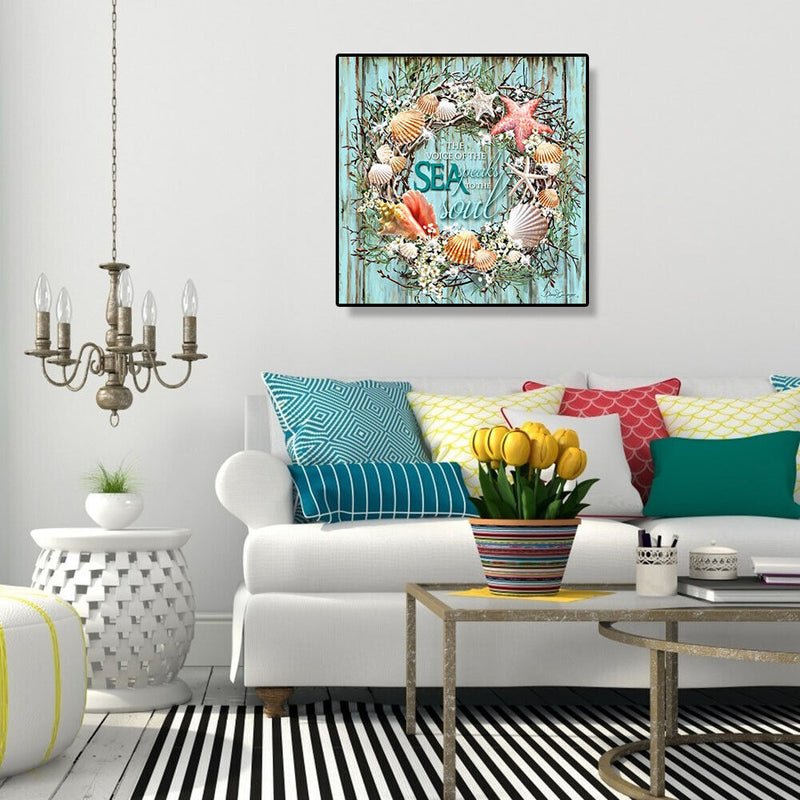 5D DIY Full Drill Diamond Painting Conch Embroidery Mosaic Craft Kit Decor Newly