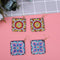 5D DIY Diamond Painting Earrings Double-sided Square Drop Earrings (RZ011) Newly