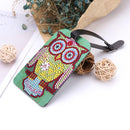 DIY Special Shaped Diamond Painting Bird Design Leather Boarding Pass Craft