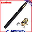Telescopic Aluminum Mini Pocket Fishing Rod Pole w/ Reel Wheel Fishing Tackle