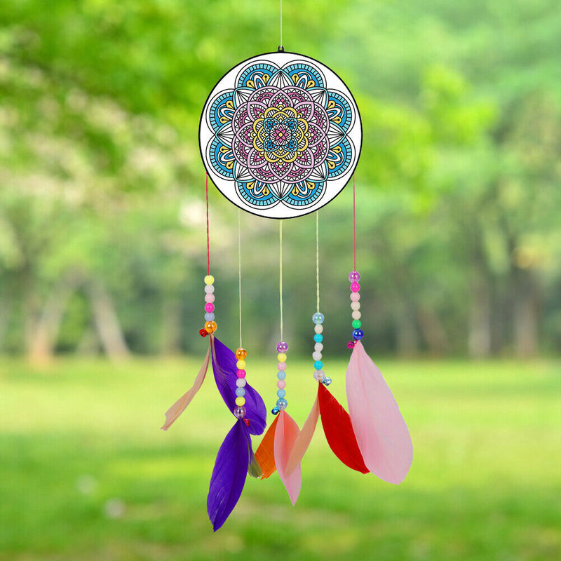 Rhinestone Picture Wind Chime Dream Catcher DIY Craft Hanging Pendant Mosaic
