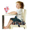 Removable Kids Chair Lifting Cushion Increased Seat Booster (Owl Blue) Newly