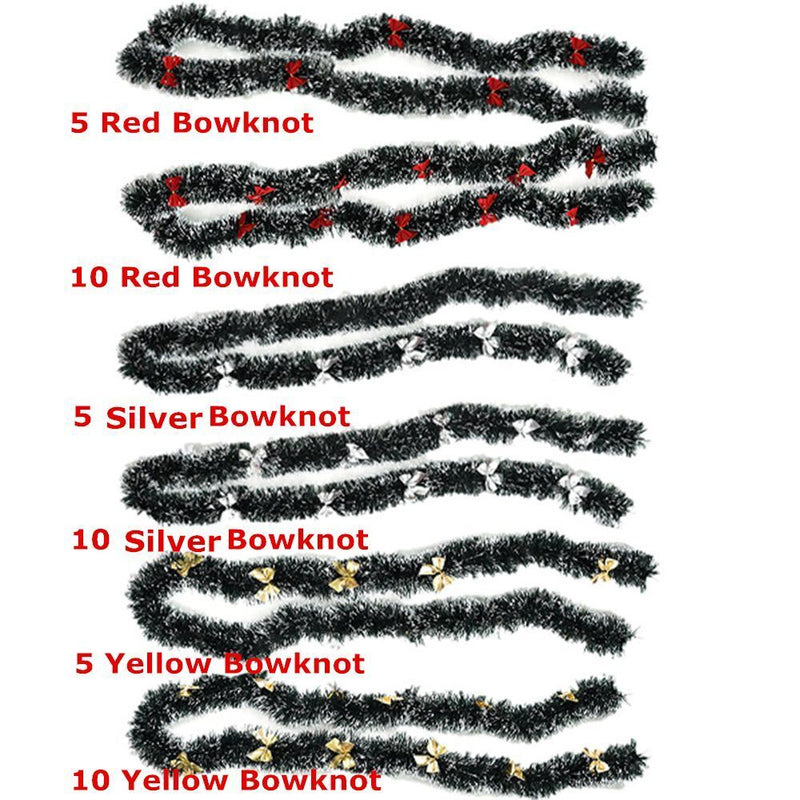 Year Bar Tops Dark Green Ribbon With Bowknot Ribbon Garland Snowflake Strips