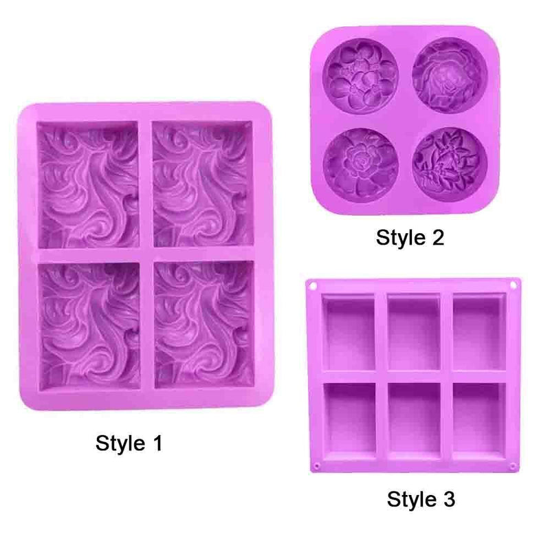 DIY Craft Handmade Cake Mould Silicone Soap Mold Flower Shaped Soaps Supplies